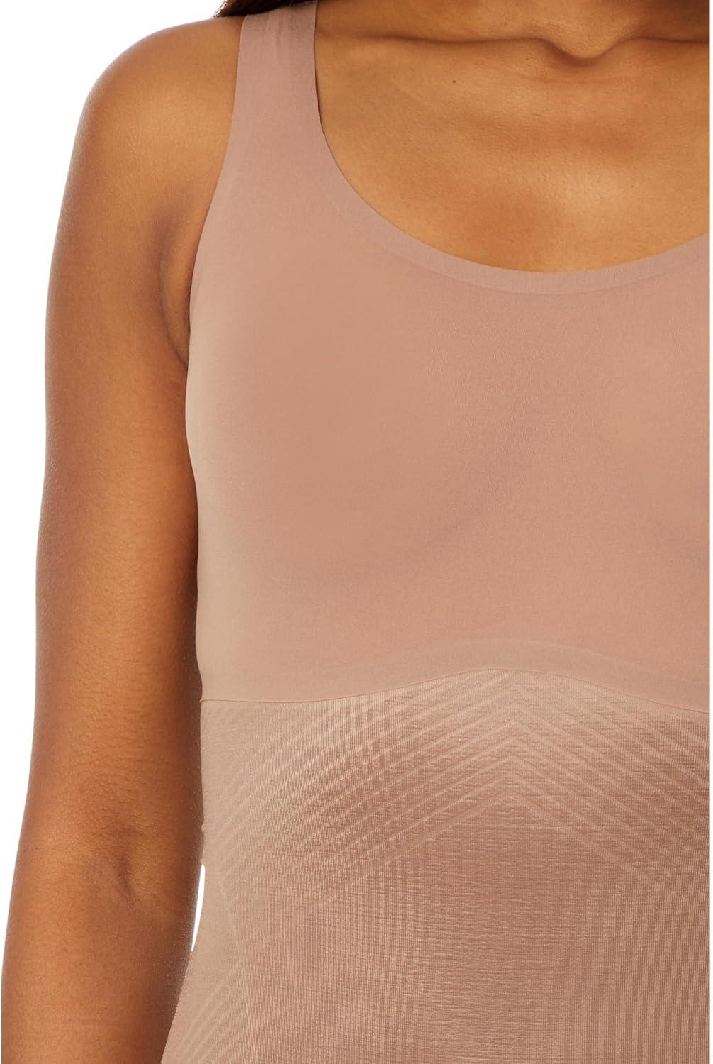 image:imageThinstincts 20 Shaping Tank Panty BodysuitCafe Au Lait