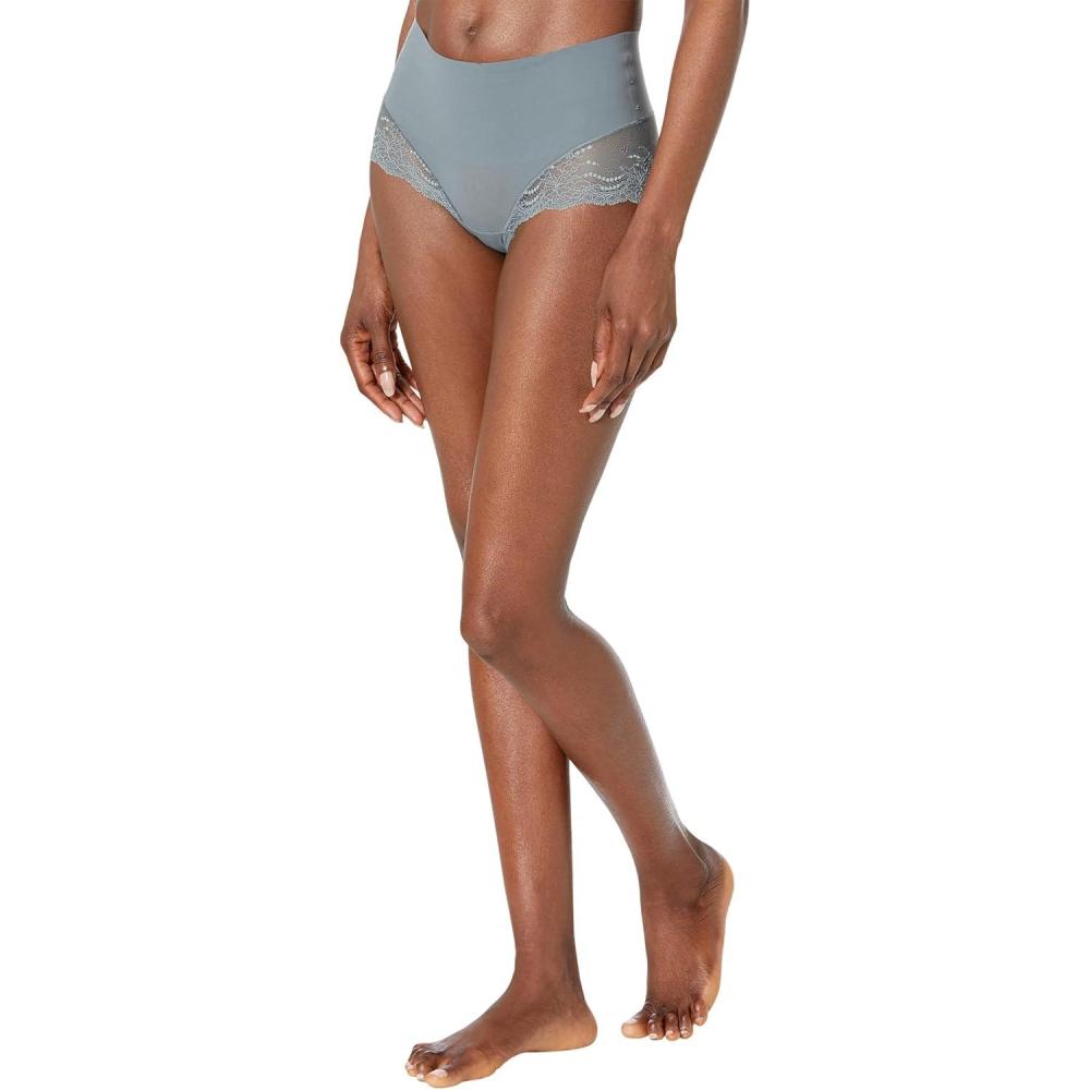 image:imageSPANX smooth Undietectable Lace HiHipster  Core Control  Comfortable Lace Shapewear Underwear  No Visible Panty LinesHazy Grey