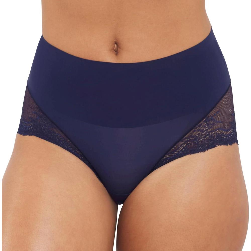 image:imageSPANX smooth Undietectable Lace HiHipster  Core Control  Comfortable Lace Shapewear Underwear  No Visible Panty LinesTimeless Navy