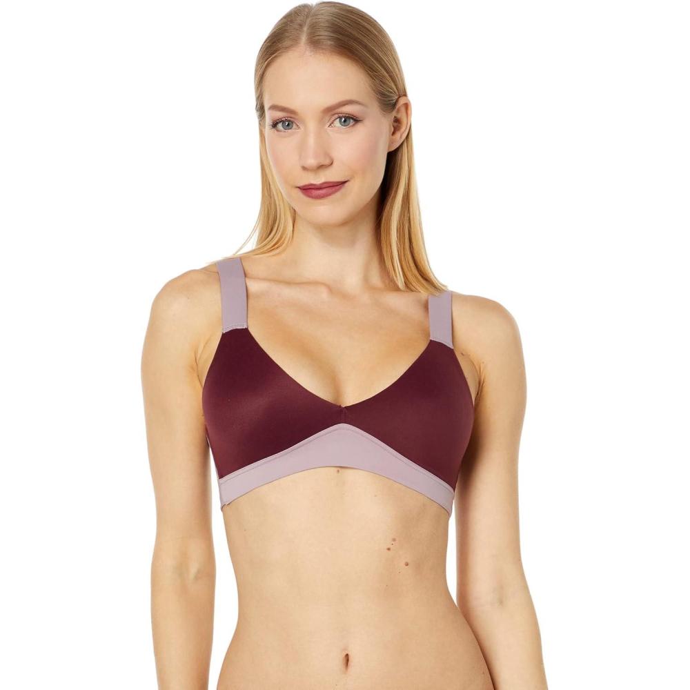 image:imageSPANXsmooth BraLlelujah Unlined Bralette Comfortable Support WireFree Bra Hosiery Back Smoothing DigFree StrapsSangriaViolet Umber