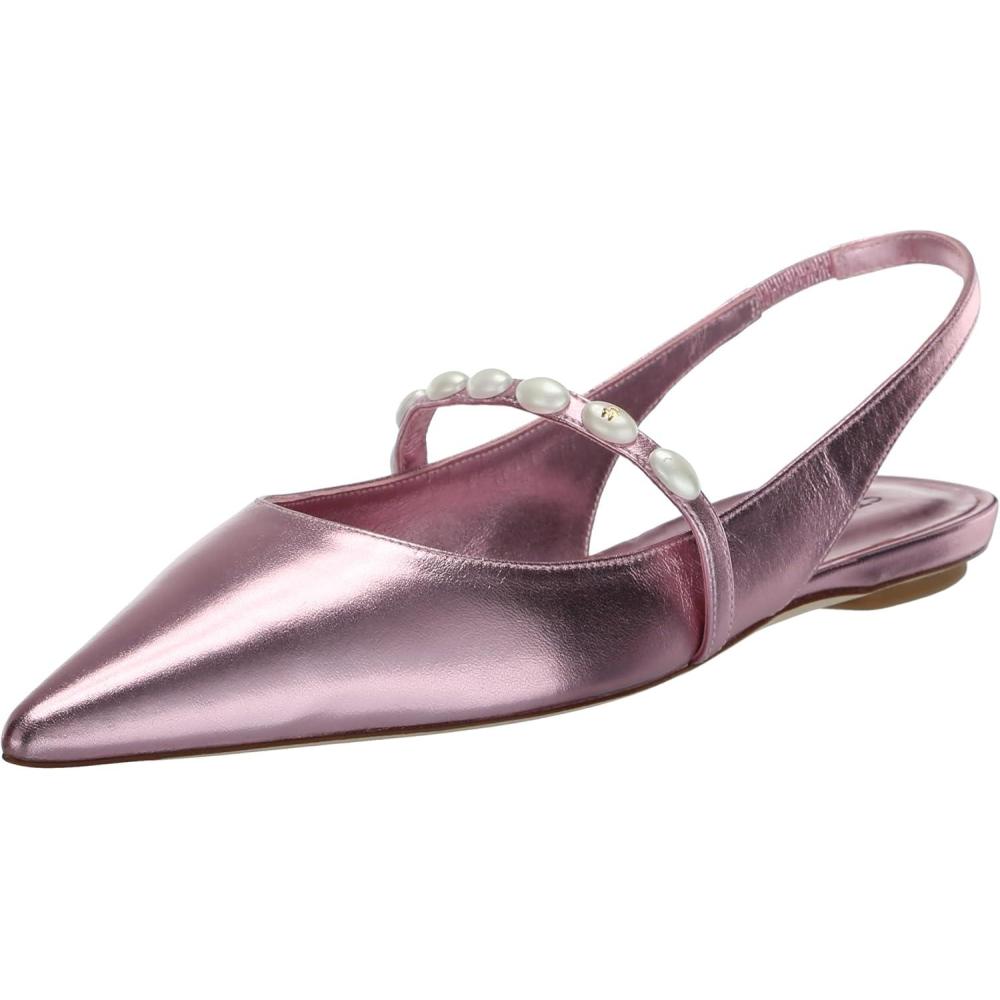 image:imageStuart Weitzman Womens Emlia Pearlita Slingback FlatCotton Candy