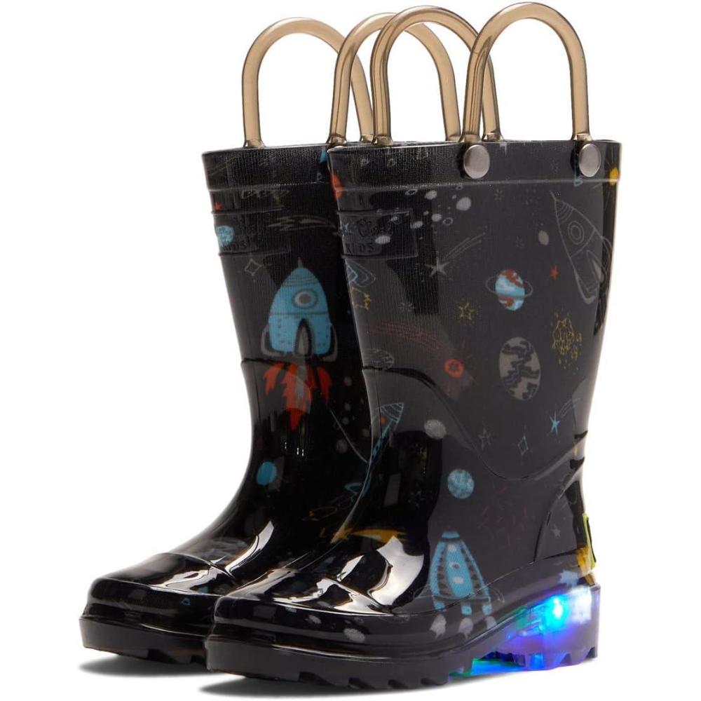image:imageWestern Chief UnisexChild Space Adventure Lighted Waterproof Rain Boot ToddlerLittle KidBlack