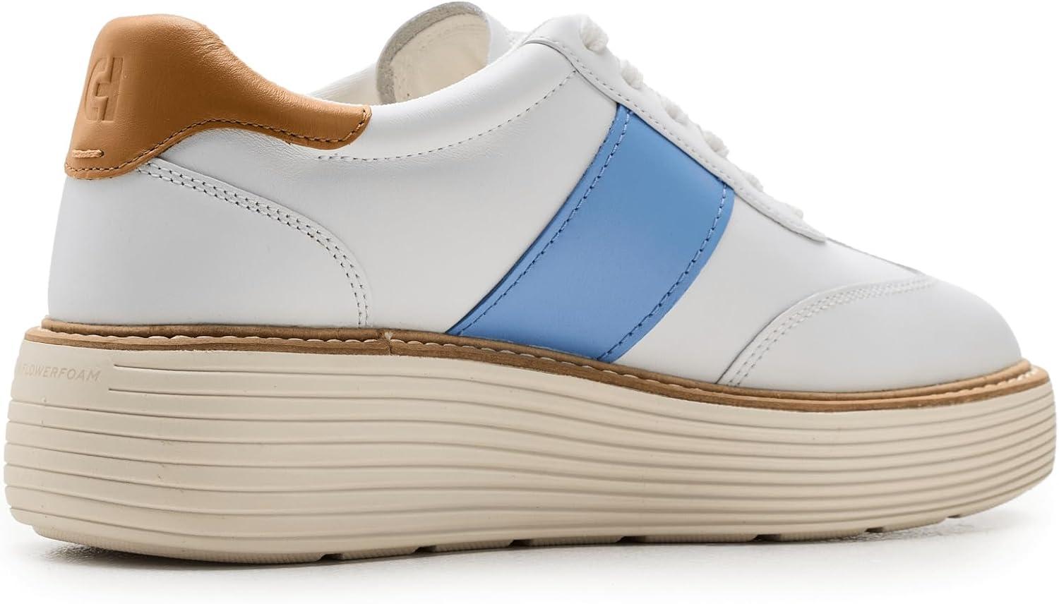 image:imageCole Haan Womens Originalgrand Max PlatformWhiteBiscuit LthrHydrangeaSilver Birch Sde