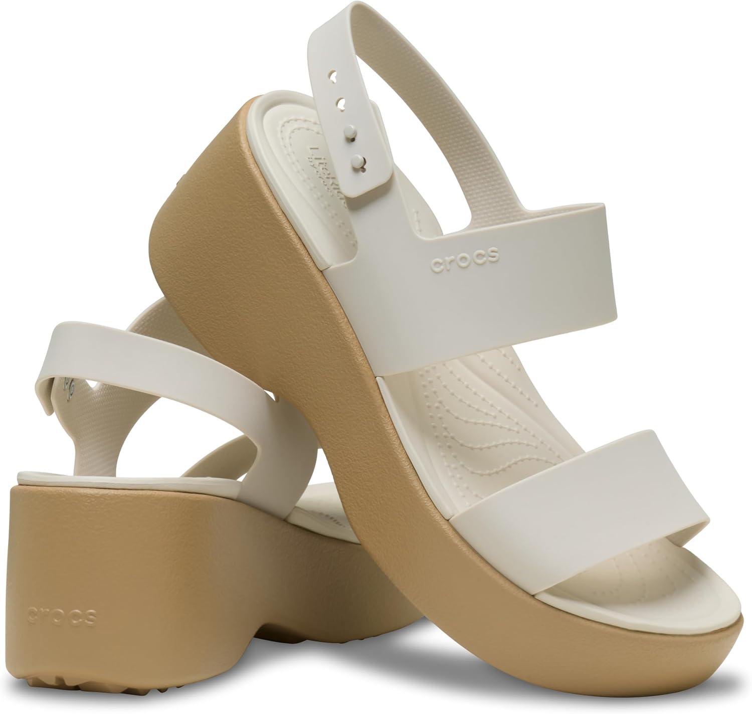 image:imageCrocs womens Brooklyn Sky Sandals Wedge SandalsFrappeCashew