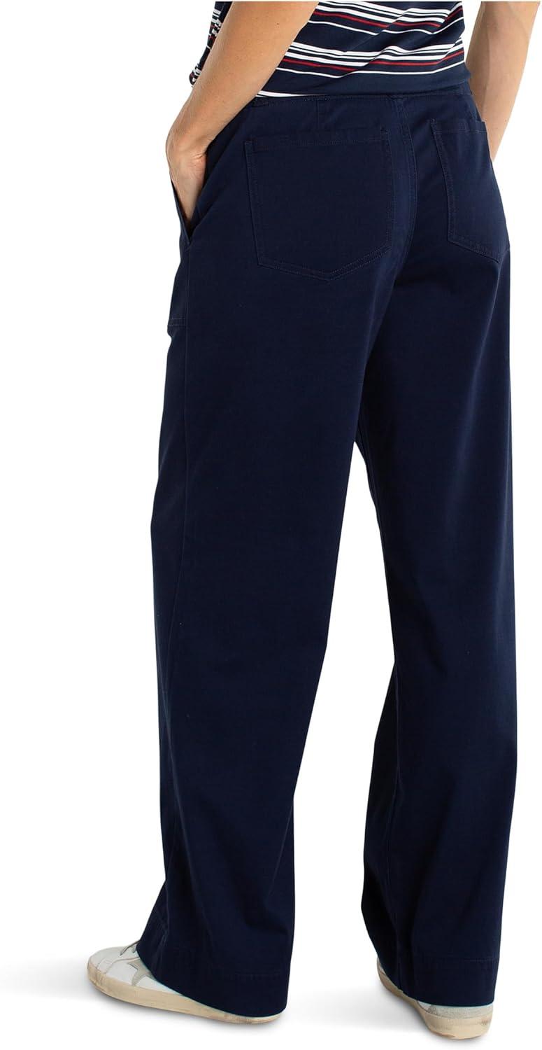 image:imageLiverpool Womens Soft Touch Twill MidRise Utility Patch Pocket Wide Leg Pant 31 InseamDeep Midnight