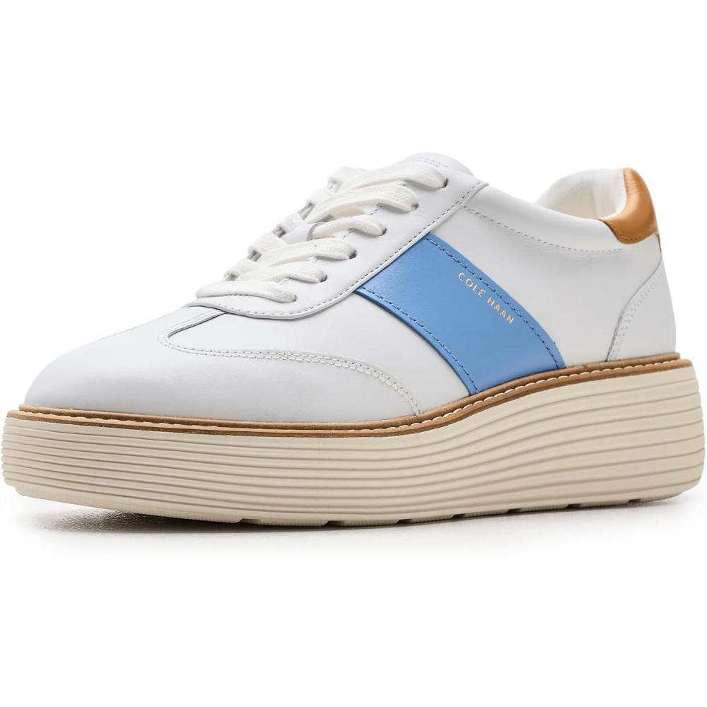 image:imageCole Haan Womens Originalgrand Max PlatformWhiteBiscuit LthrHydrangeaSilver Birch Sde