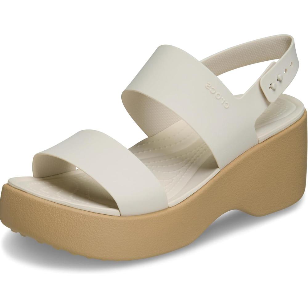image:imageCrocs womens Brooklyn Sky Sandals Wedge SandalsFrappeCashew