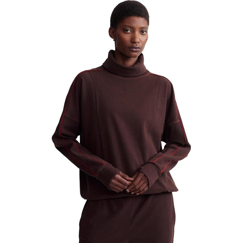 image:imageVarley womens Ariana High Neck MidlayerRed Chocolate MarlRed Dahlia