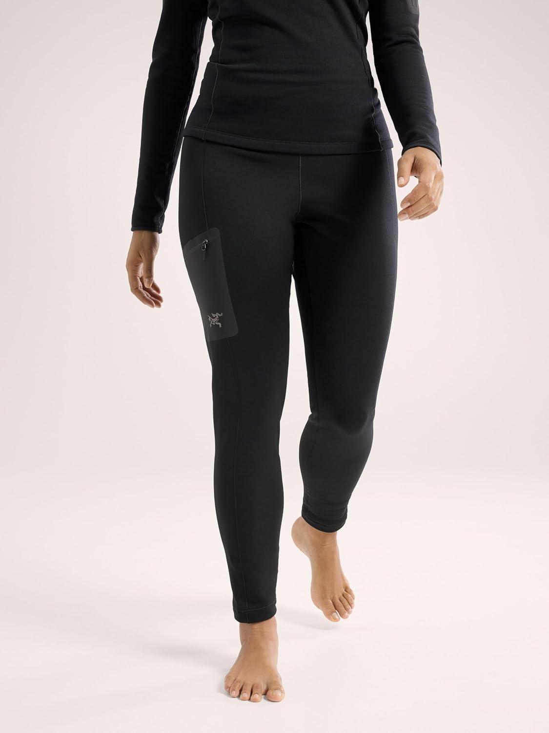 image:imageArcteryx Kyanite Baselayer Bottom Womens Warm Polartec Stretch Fleece Base LayerBlack