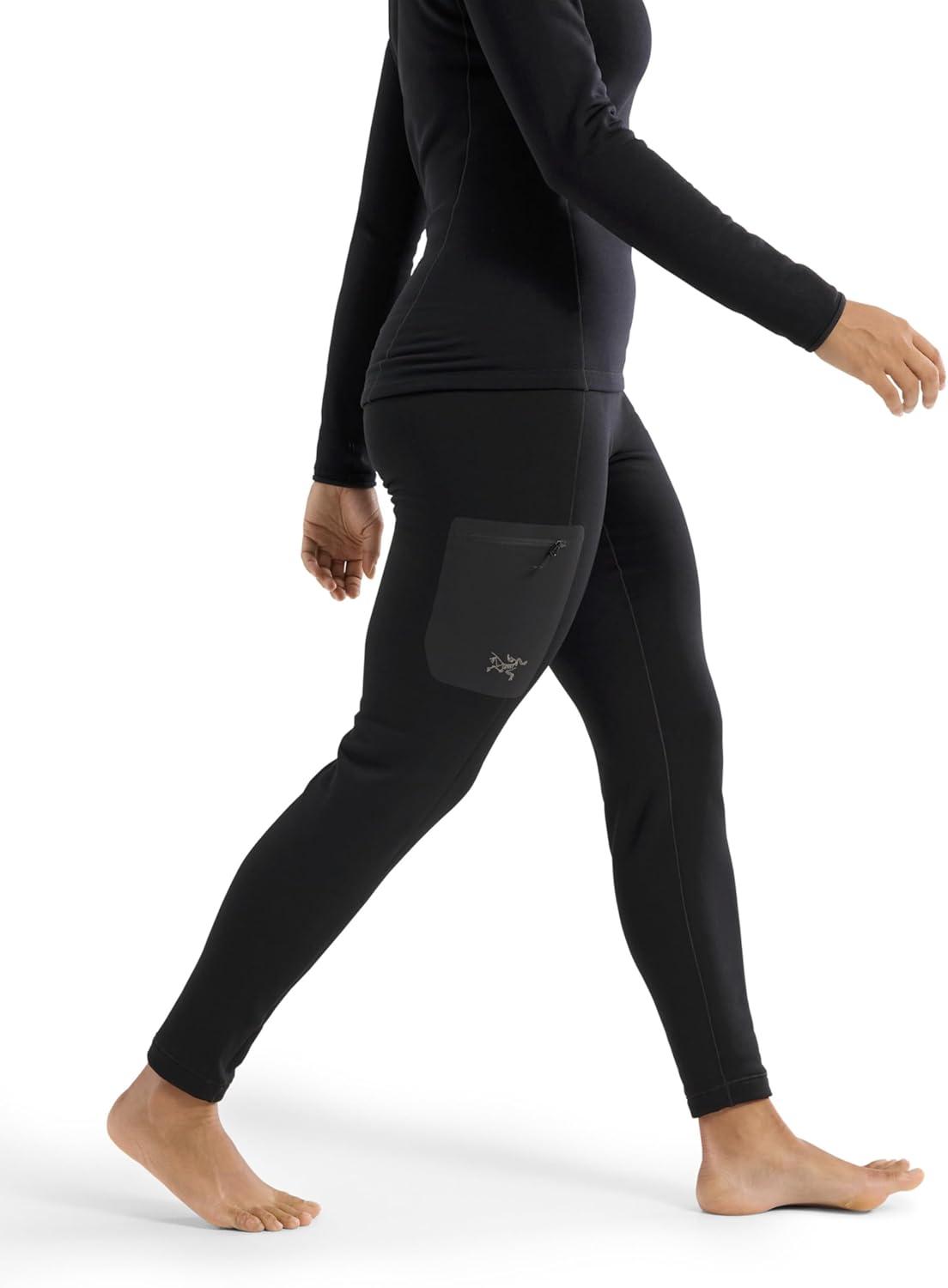 image:imageArcteryx Kyanite Baselayer Bottom Womens Warm Polartec Stretch Fleece Base LayerBlack