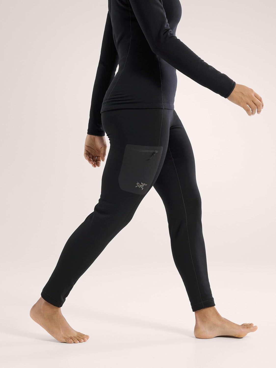 image:imageArcteryx Kyanite Baselayer Bottom Womens Warm Polartec Stretch Fleece Base LayerBlack
