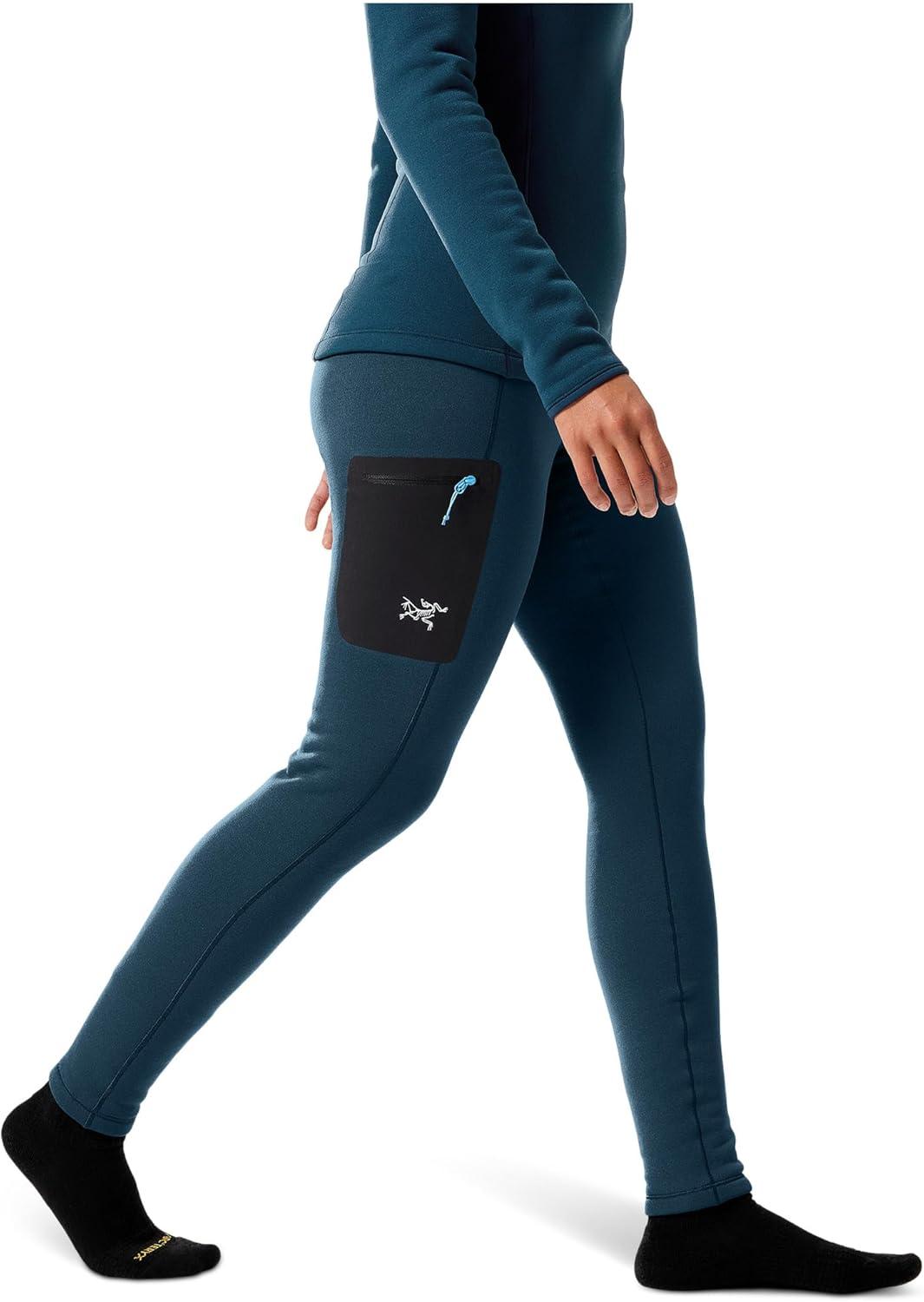 image:imageArcteryx Kyanite Baselayer Bottom Womens Warm Polartec Stretch Fleece Base LayerMidnight Frost