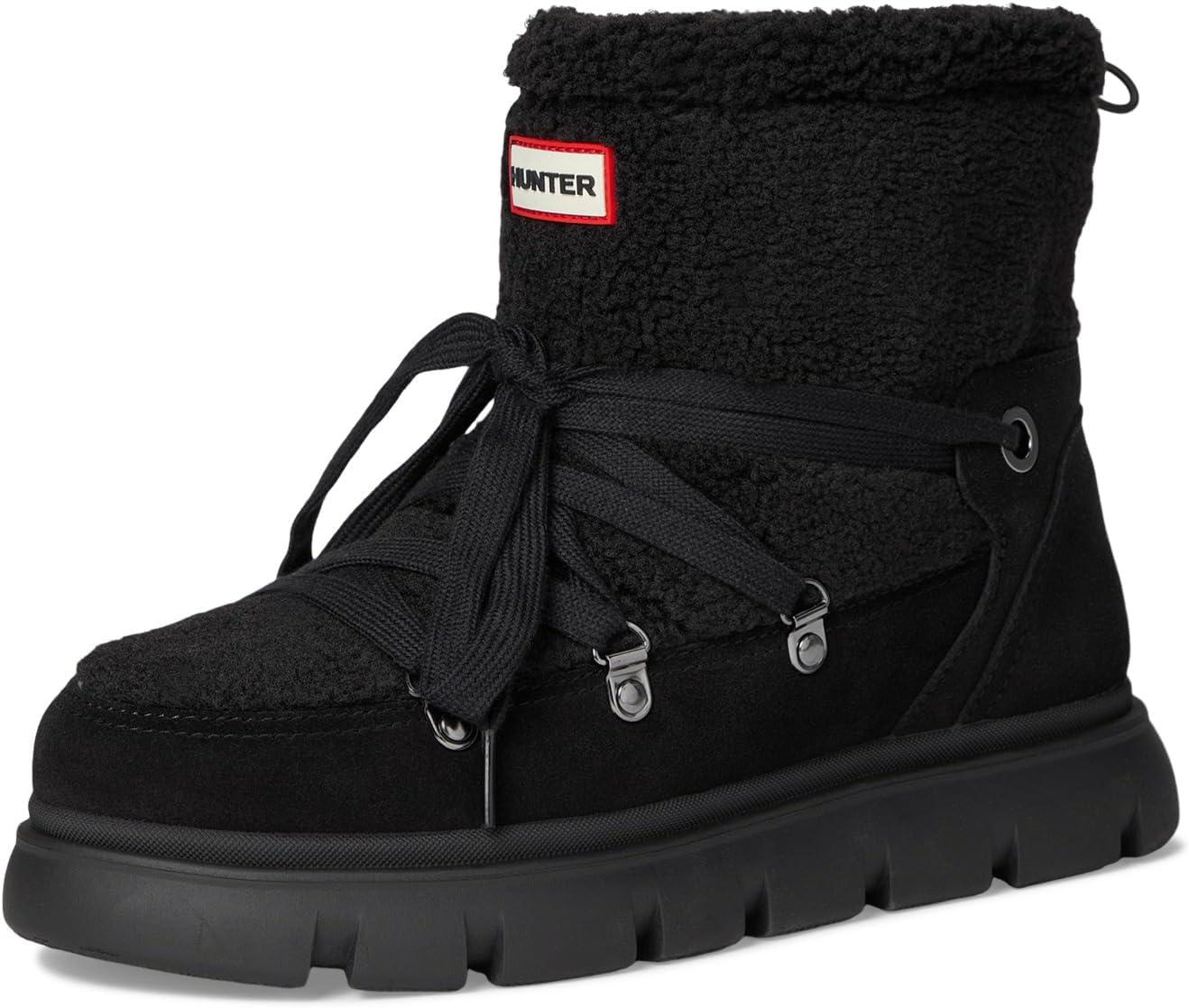 image:imageHunter Womens Moriah Rain BootBlack Faux Fur Suede