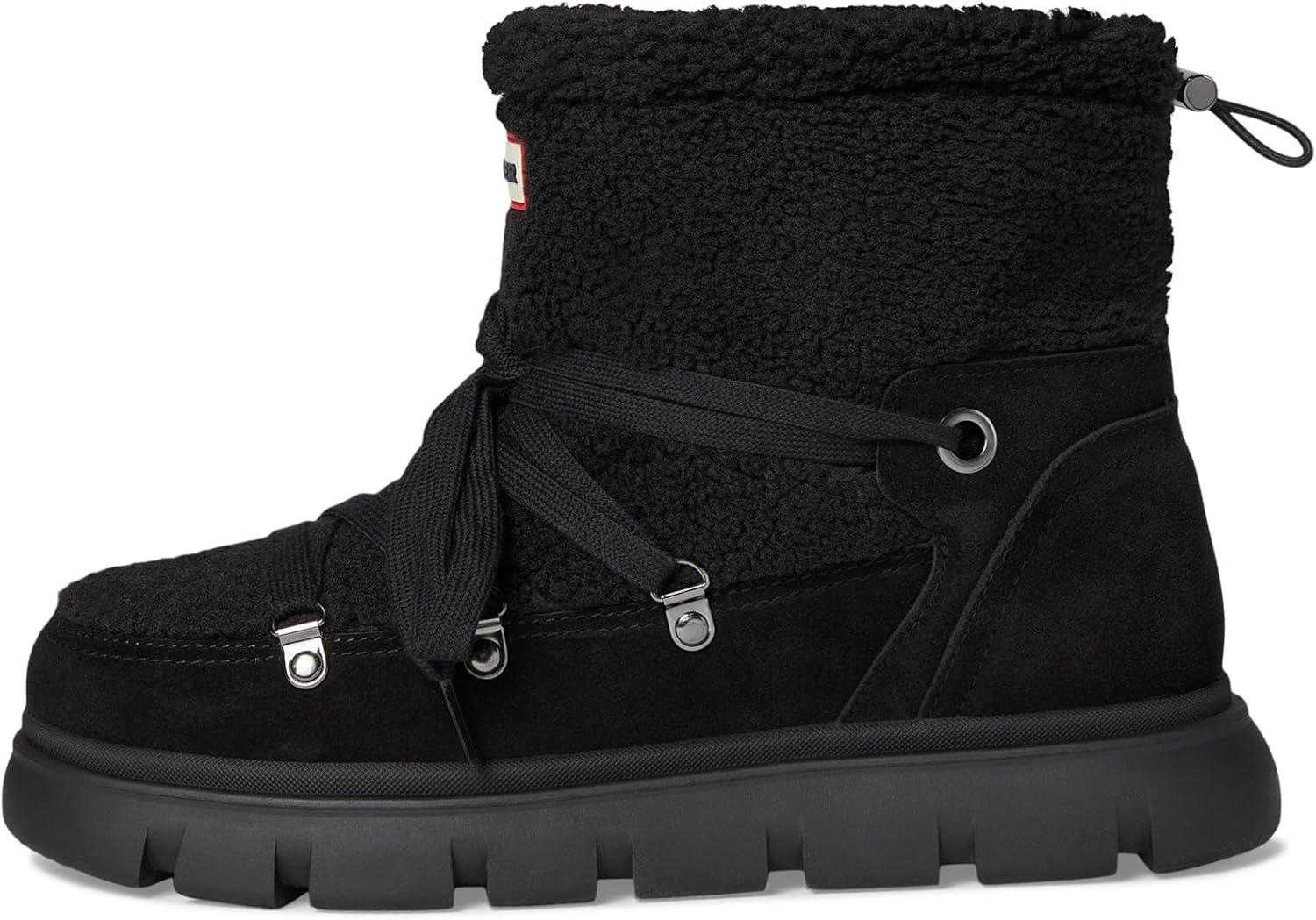 image:imageHunter Womens Moriah Rain BootBlack Faux Fur Suede