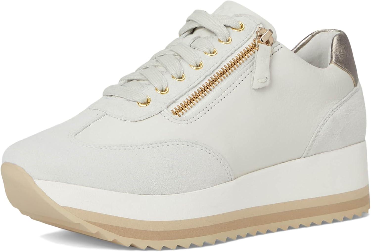 image:imageJohnston amp Murphy Womens Gracie SideZip Laceup SneakerWhite