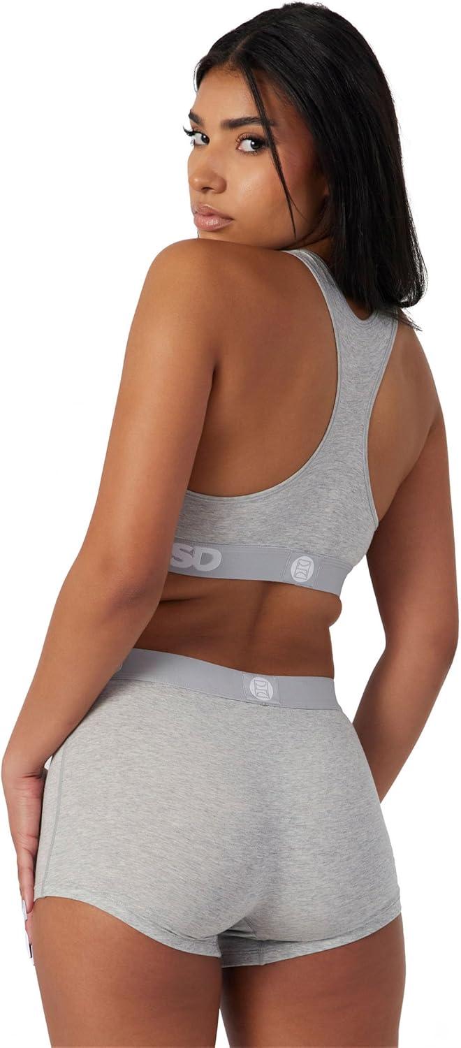 image:imagePSD Underwear Womens Boyshorts Animal Print Comfortable Boy Shorts Underwear for Women Womens Underwear Packs amp SinglesAthletic Grey