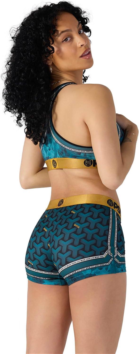 image:imagePSD Underwear Womens Boyshorts Animal Print Comfortable Boy Shorts Underwear for Women Womens Underwear Packs amp SinglesBaller Lux Teal