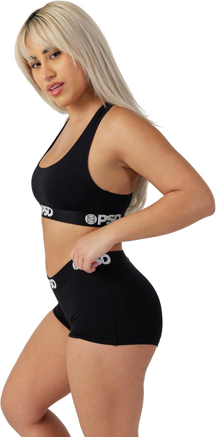 image:imagePSD Underwear Womens Boyshorts Animal Print Comfortable Boy Shorts Underwear for Women Womens Underwear Packs amp SinglesBlack