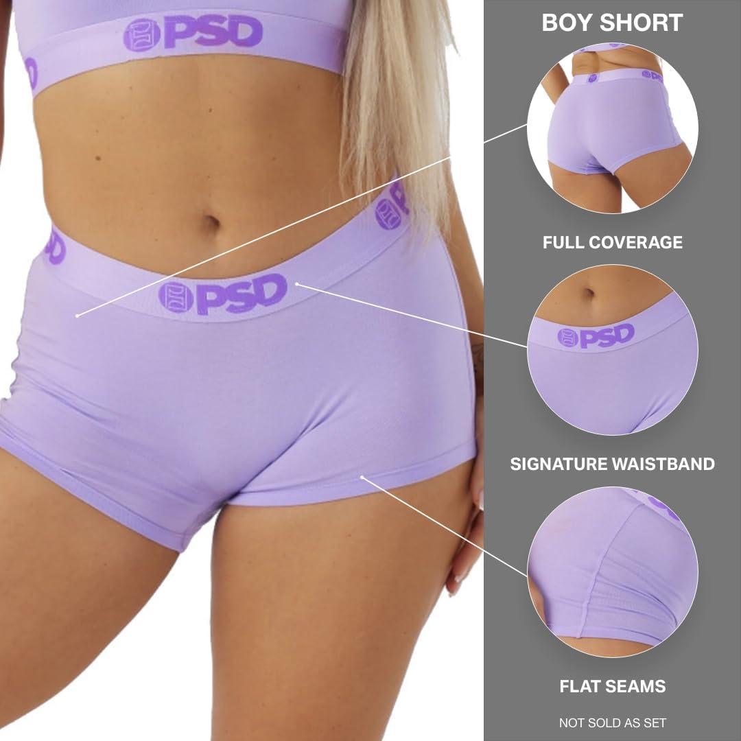image:imagePSD Underwear Womens Boyshorts Animal Print Comfortable Boy Shorts Underwear for Women Womens Underwear Packs amp SinglesLavender