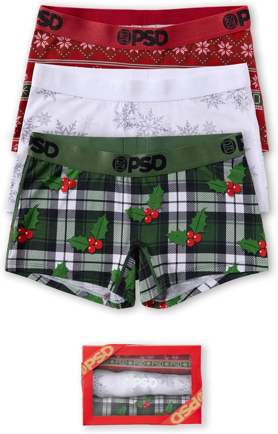 image:imagePSD Underwear Womens Boyshorts Animal Print Comfortable Boy Shorts Underwear for Women Womens Underwear Packs amp SinglesXmas 3pack