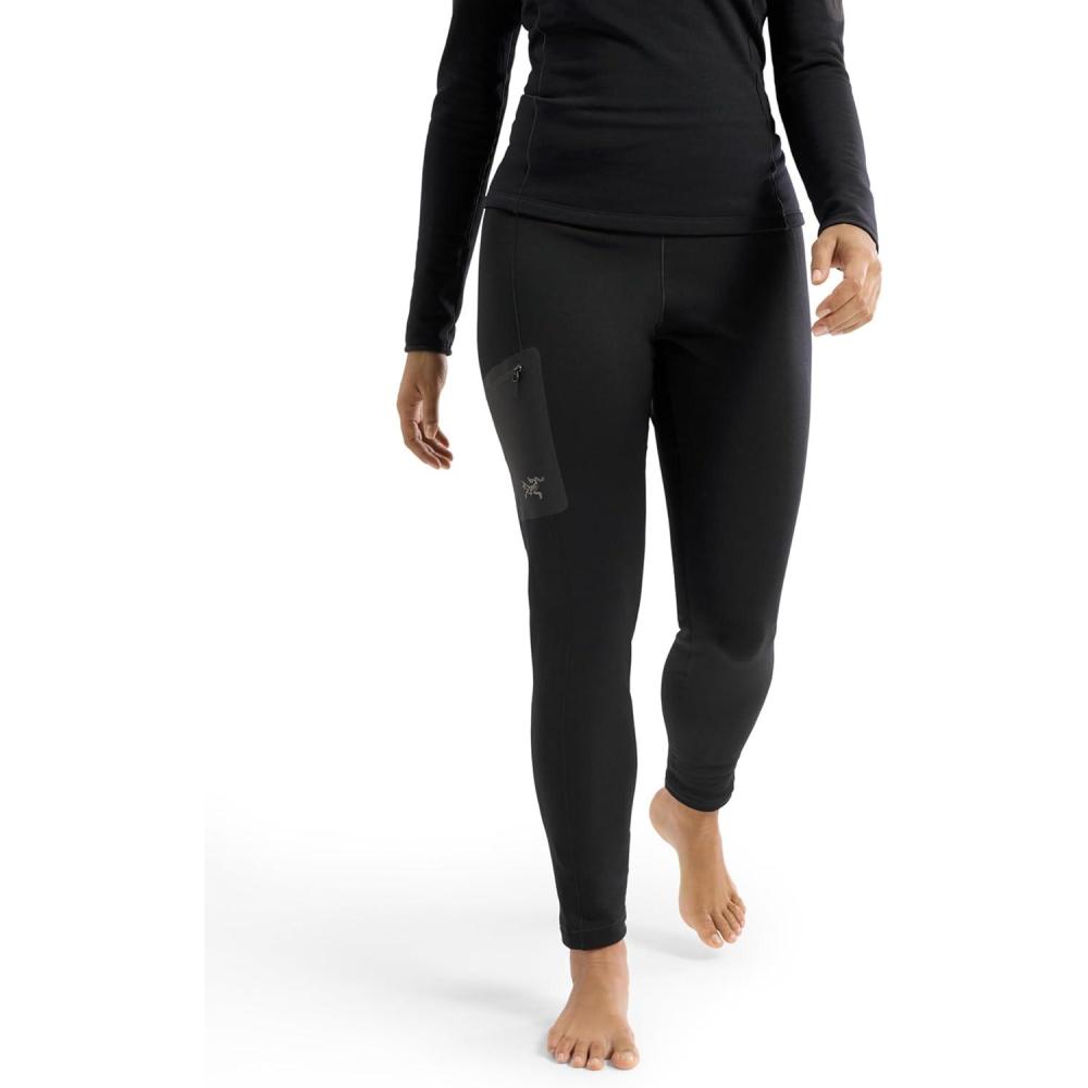 image:imageArcteryx Kyanite Baselayer Bottom Womens Warm Polartec Stretch Fleece Base LayerBlack