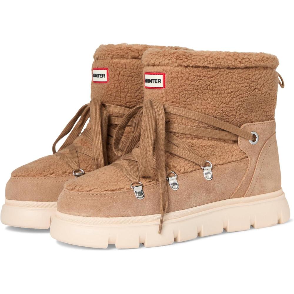 image:imageHunter Womens Moriah Rain BootMedium Brown Faux Fur Suede