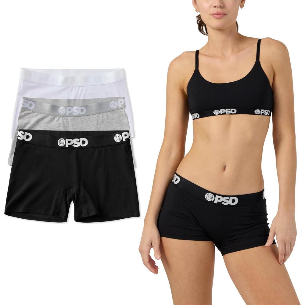 image:imagePSD Underwear Womens Boyshorts Animal Print Comfortable Boy Shorts Underwear for Women Womens Underwear Packs amp SinglesEveryday 3pack