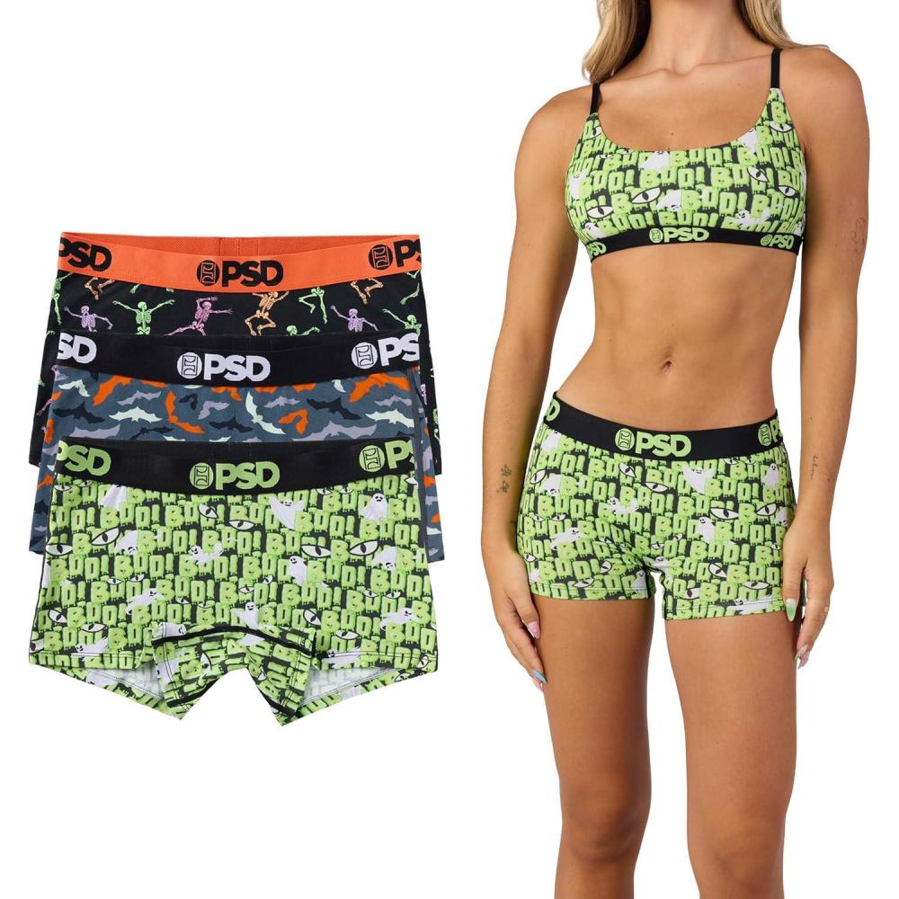 image:imagePSD Underwear Womens Boyshorts  Animal Print Comfortable Boy Shorts Underwear for Women Womens Underwear Packs amp SinglesHollow