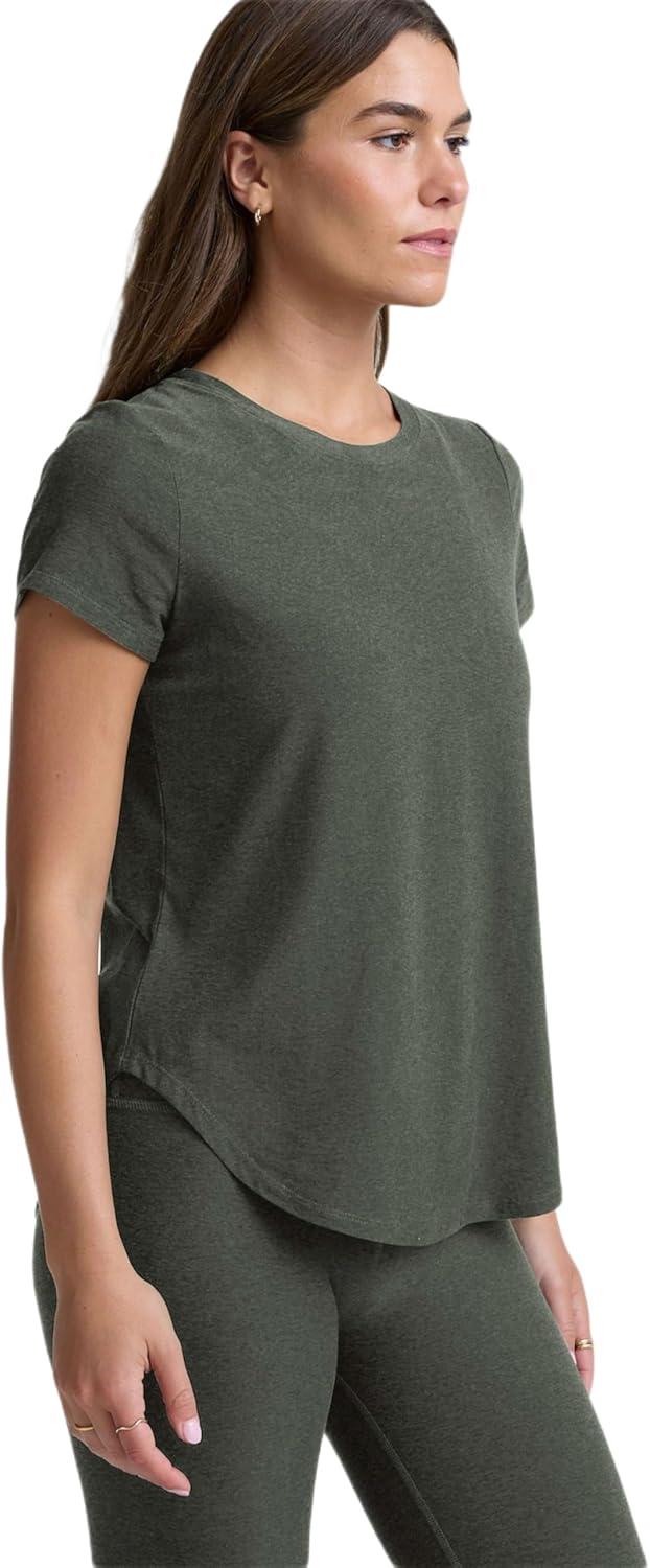 image:imageBeyond Yoga Womens Featherweight On The Down Low TeeDusty Forest Heather