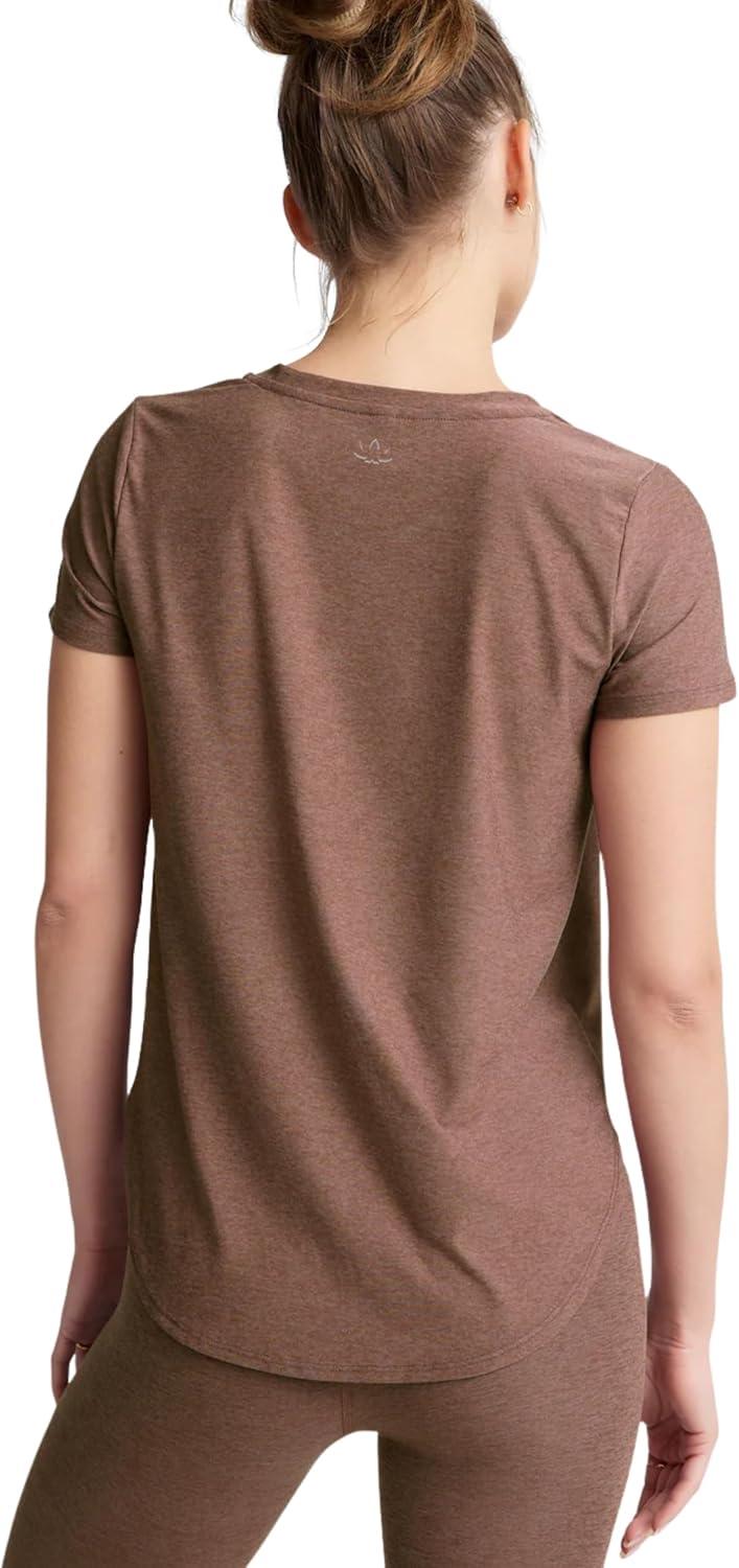 image:imageBeyond Yoga Womens Featherweight On The Down Low TeeRose Brush Heather