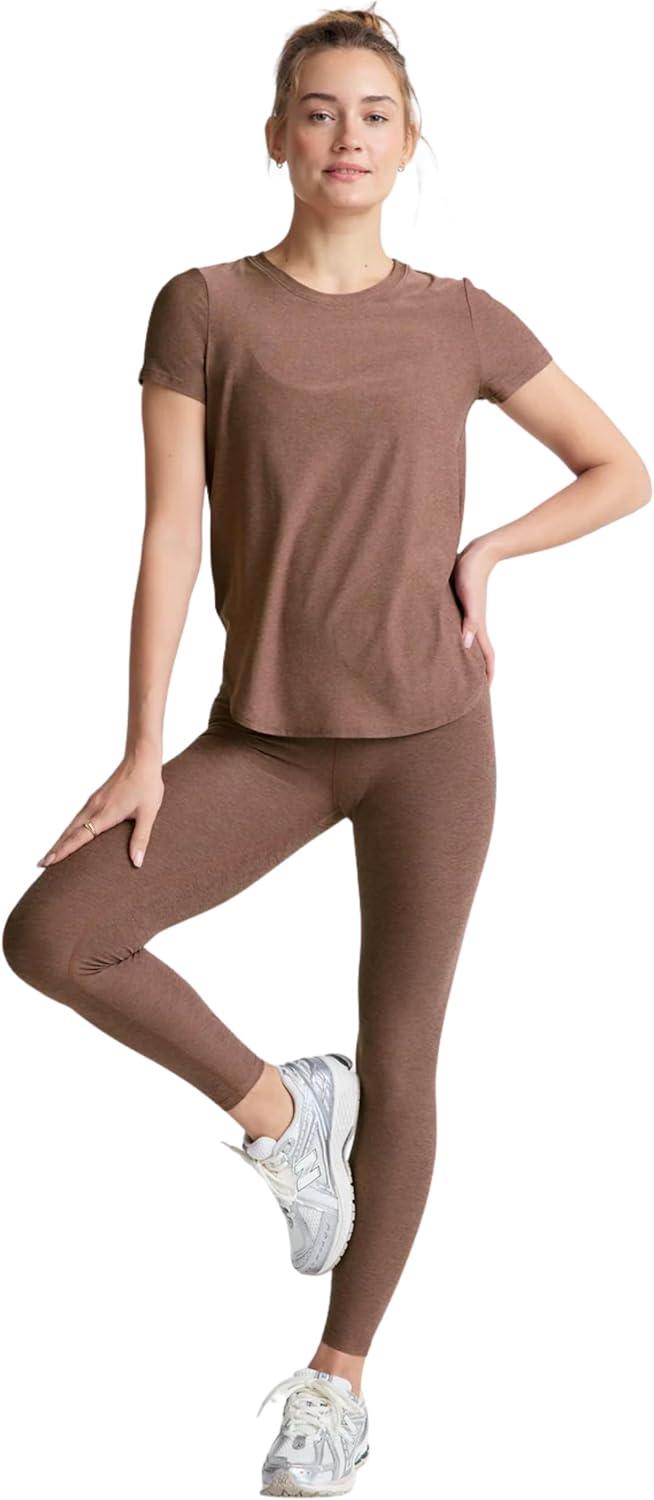 image:imageBeyond Yoga Womens Featherweight On The Down Low TeeRose Brush Heather