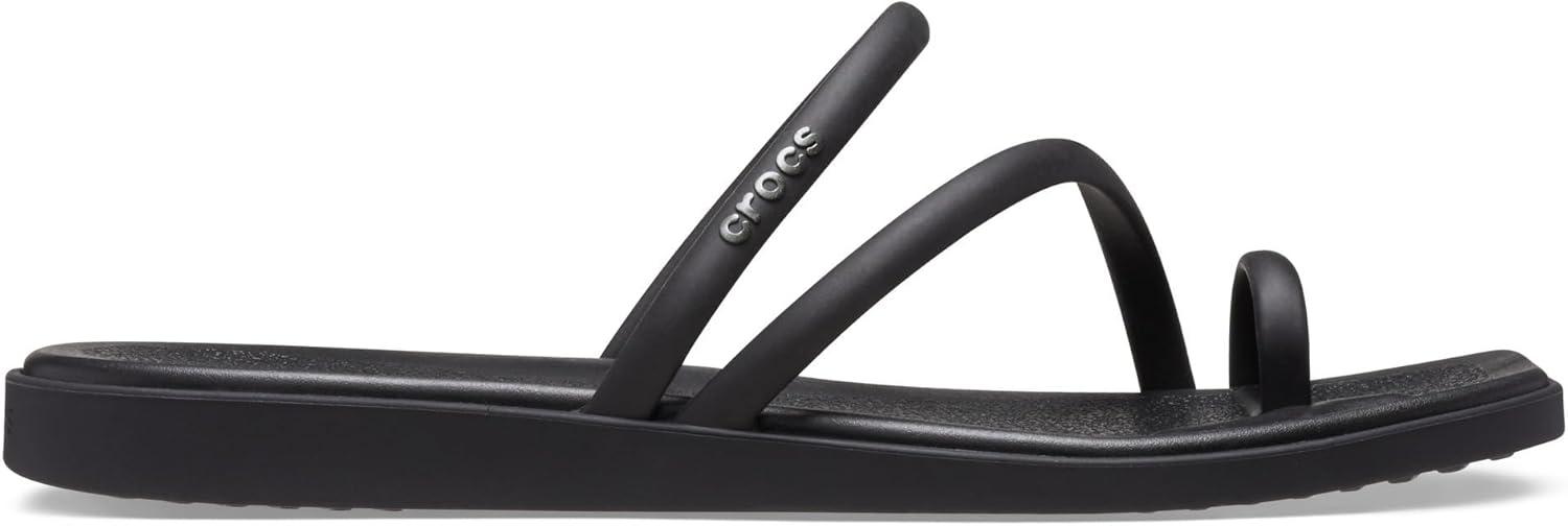 image:imageCrocs Womens Miami Toe Loop Sandal FlatBlack