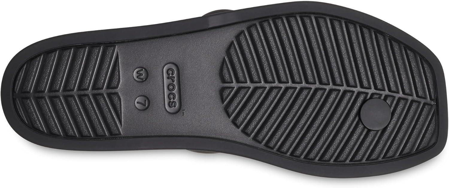 image:imageCrocs Womens Miami Toe Loop Sandal FlatBlack