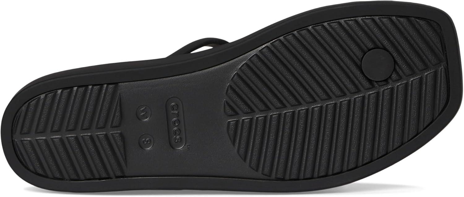 image:imageCrocs Womens Miami Toe Loop Sandal FlatBlack Studs