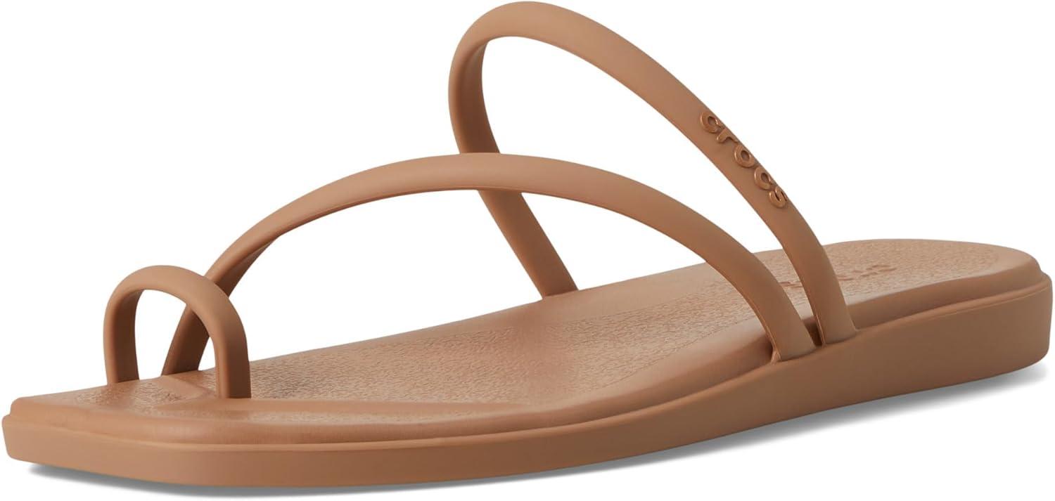 image:imageCrocs Womens Miami Toe Loop Sandal FlatMilk Chocolate