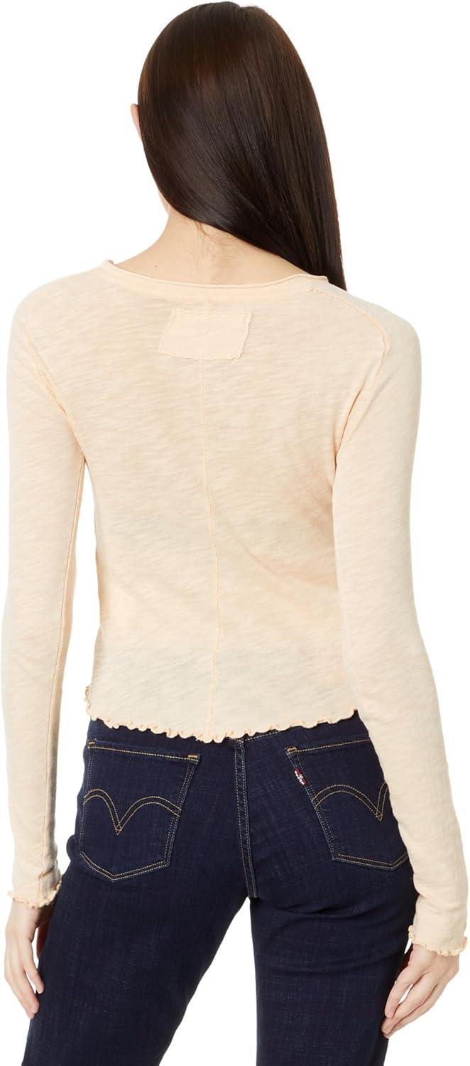 image:imageFree People Womens Be My Baby Long SleeveWhite Peach