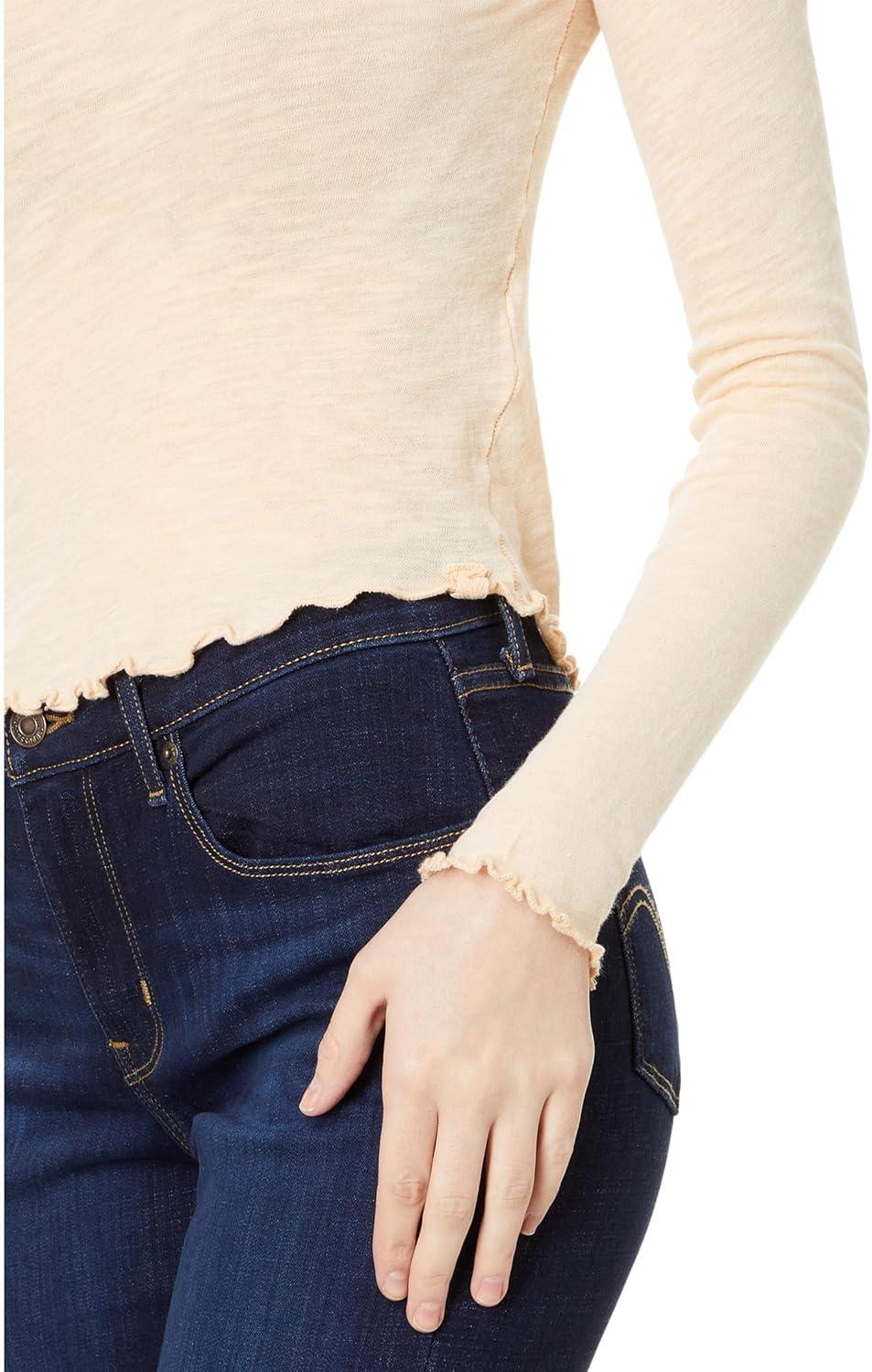image:imageFree People Womens Be My Baby Long SleeveWhite Peach