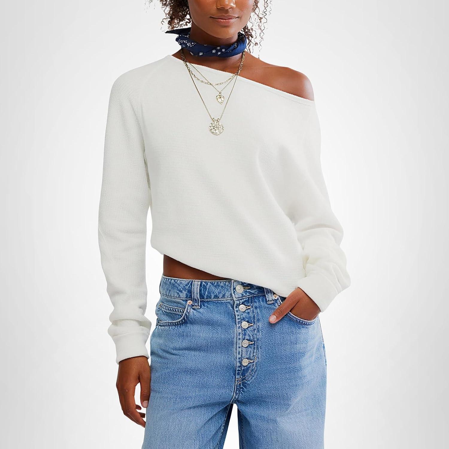image:imageFree People Womens Jess Long SleeveClean Ivory