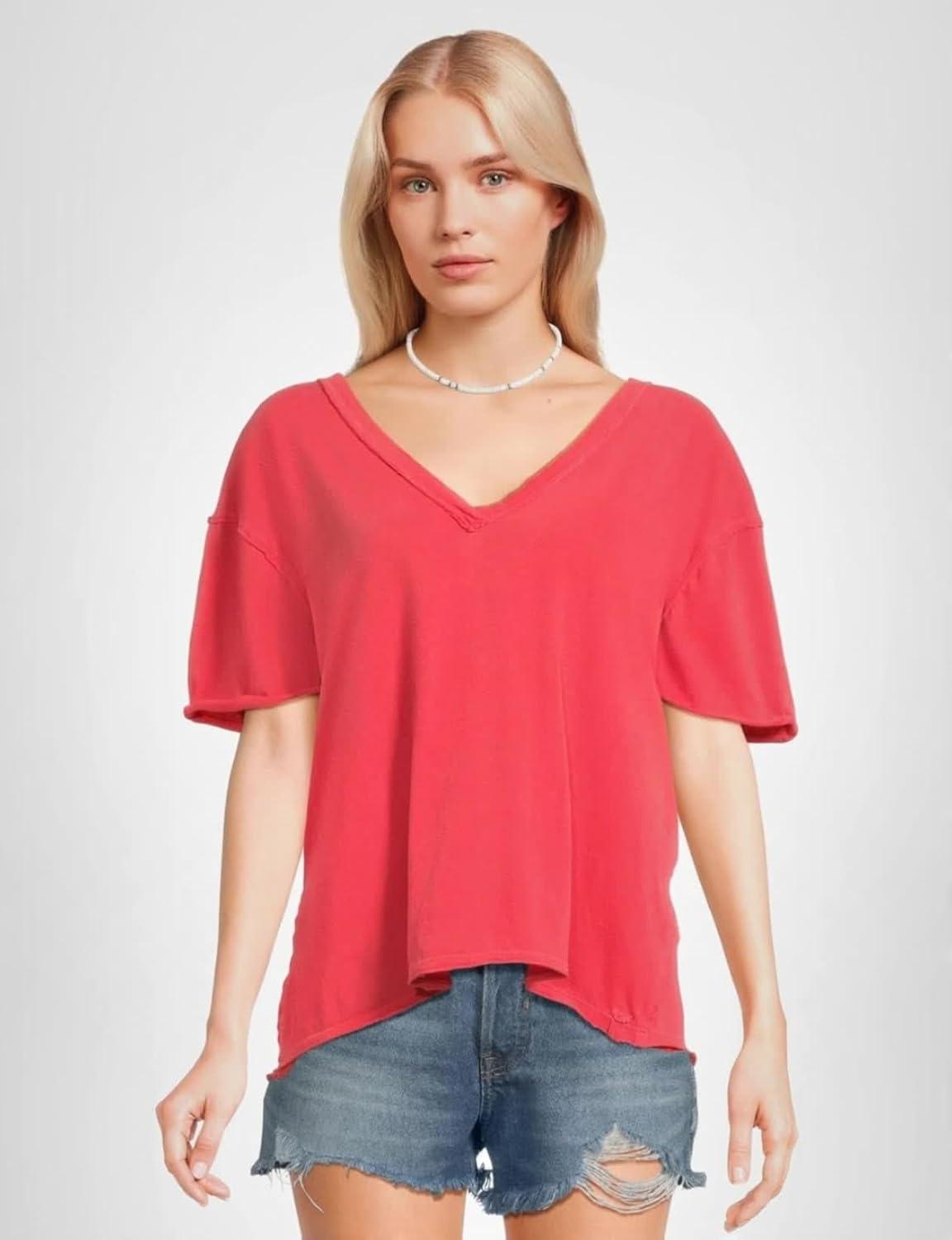 image:imageFree People Womens Nina V TeeAtlas Red