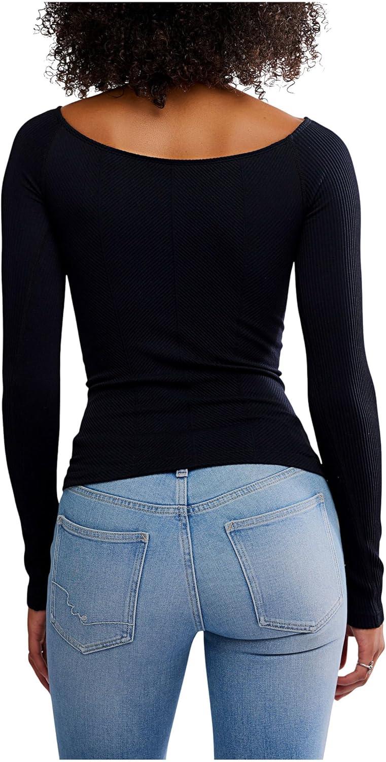 image:imageFree People Womens Sleek Rib LayeringBlack