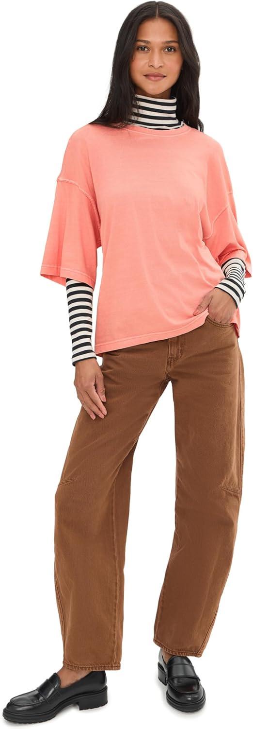 image:imageFree People Womens We The Free Perfect Oversized TeeCoral Crimson