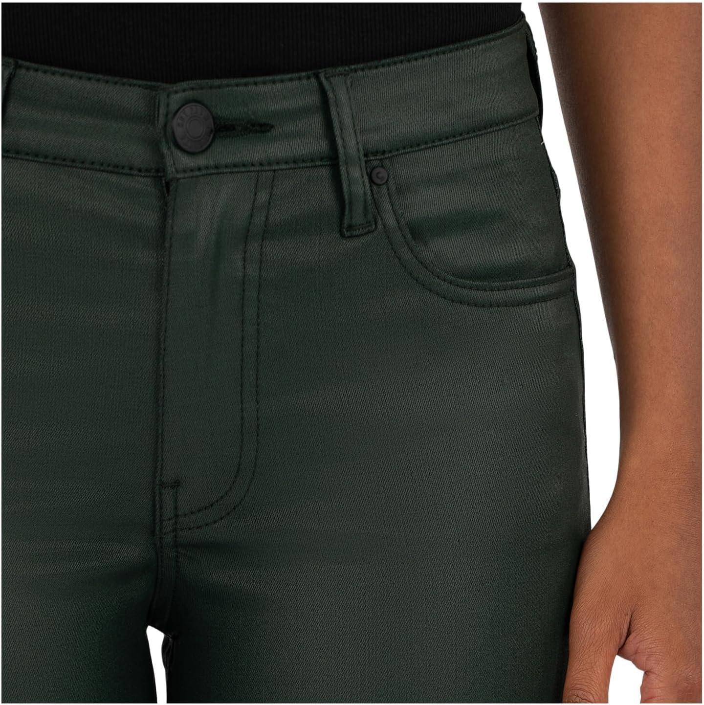 image:imageKUT from The Kloth Womens Kelsey HighRise Ankle Flare with Raw HemForest