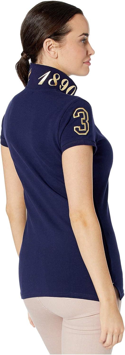 image:imageMetallic Print Polo Shirt by US Polo AssnEvening Blue