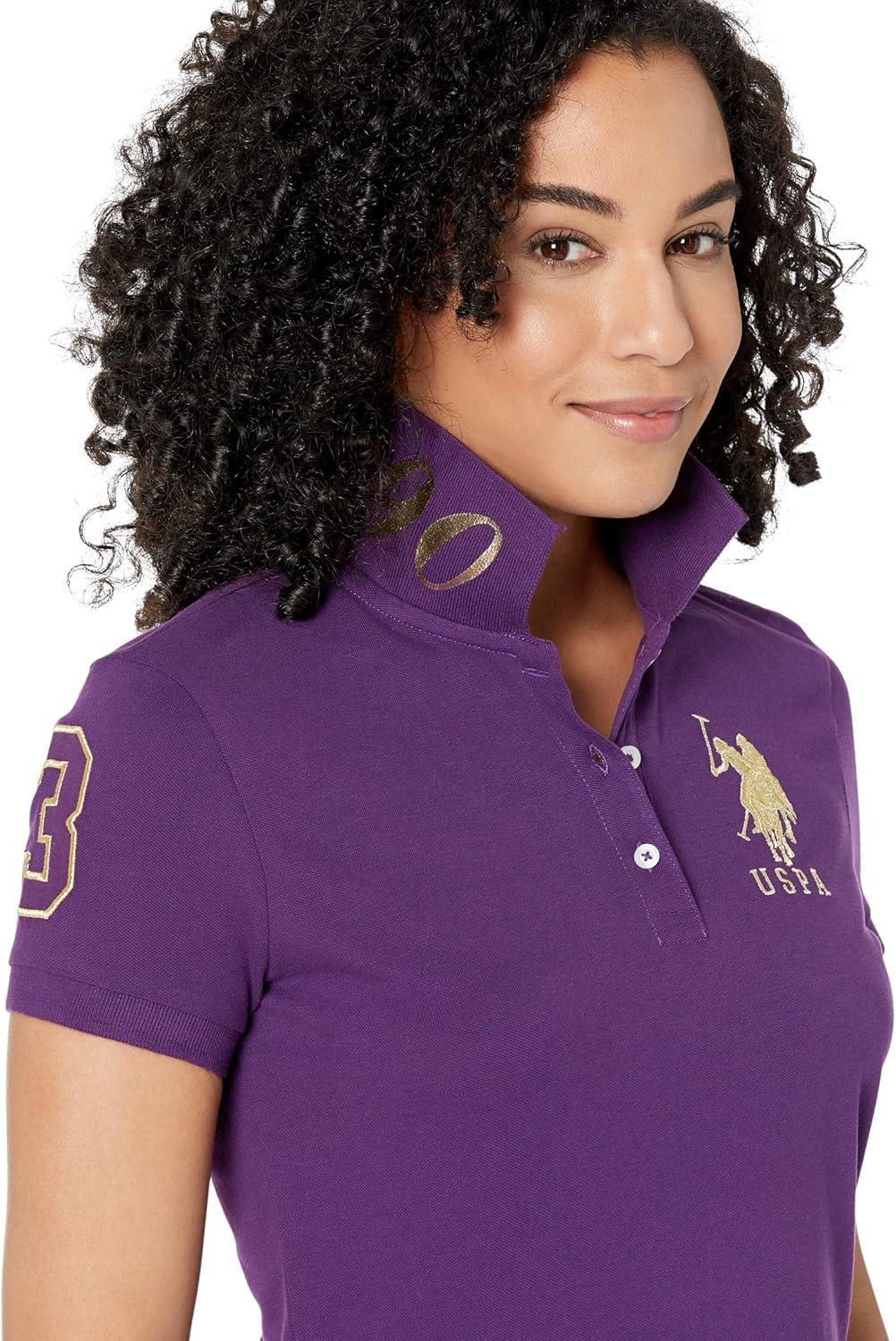 image:imageMetallic Print Polo Shirt by US Polo AssnKingston Purple