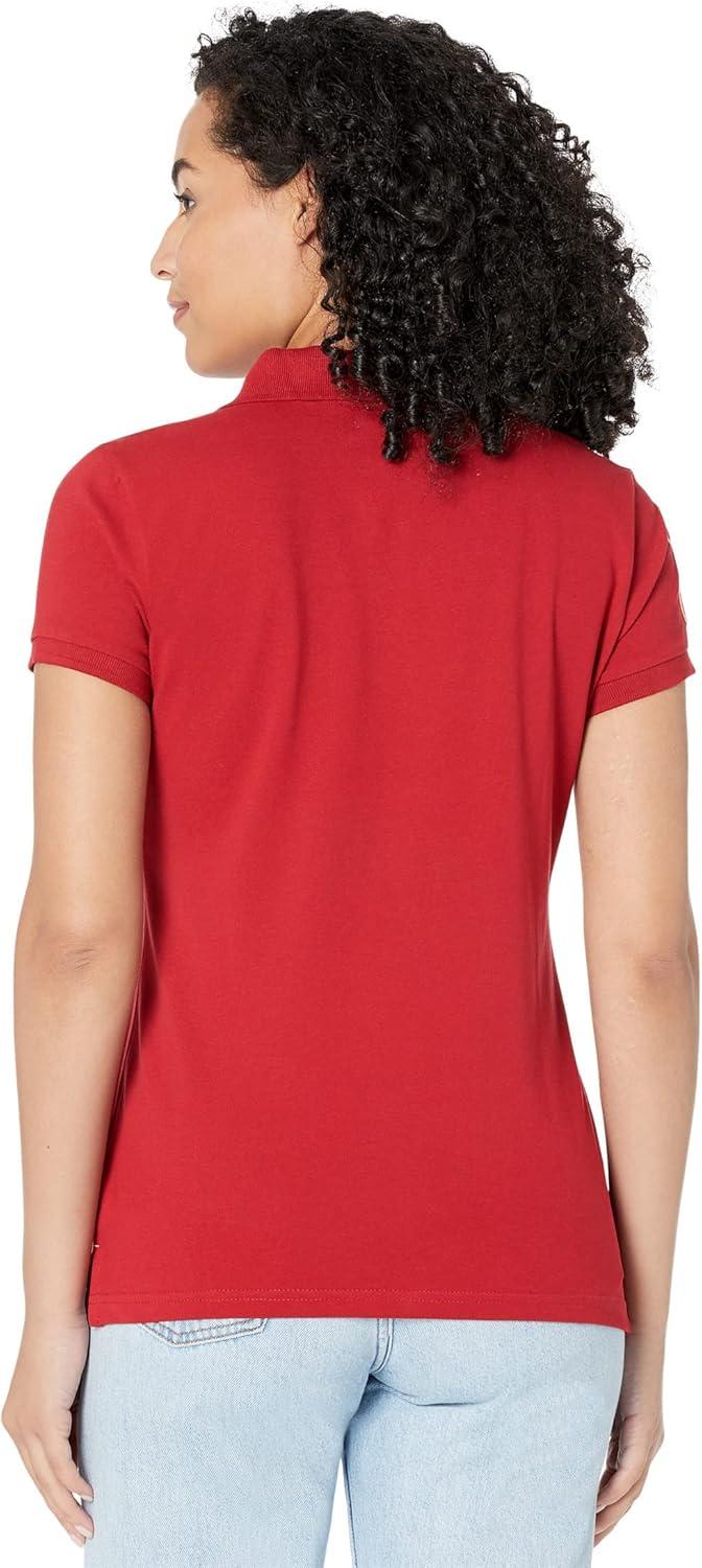 image:imageMetallic Print Polo Shirt by US Polo AssnRhythmic Red
