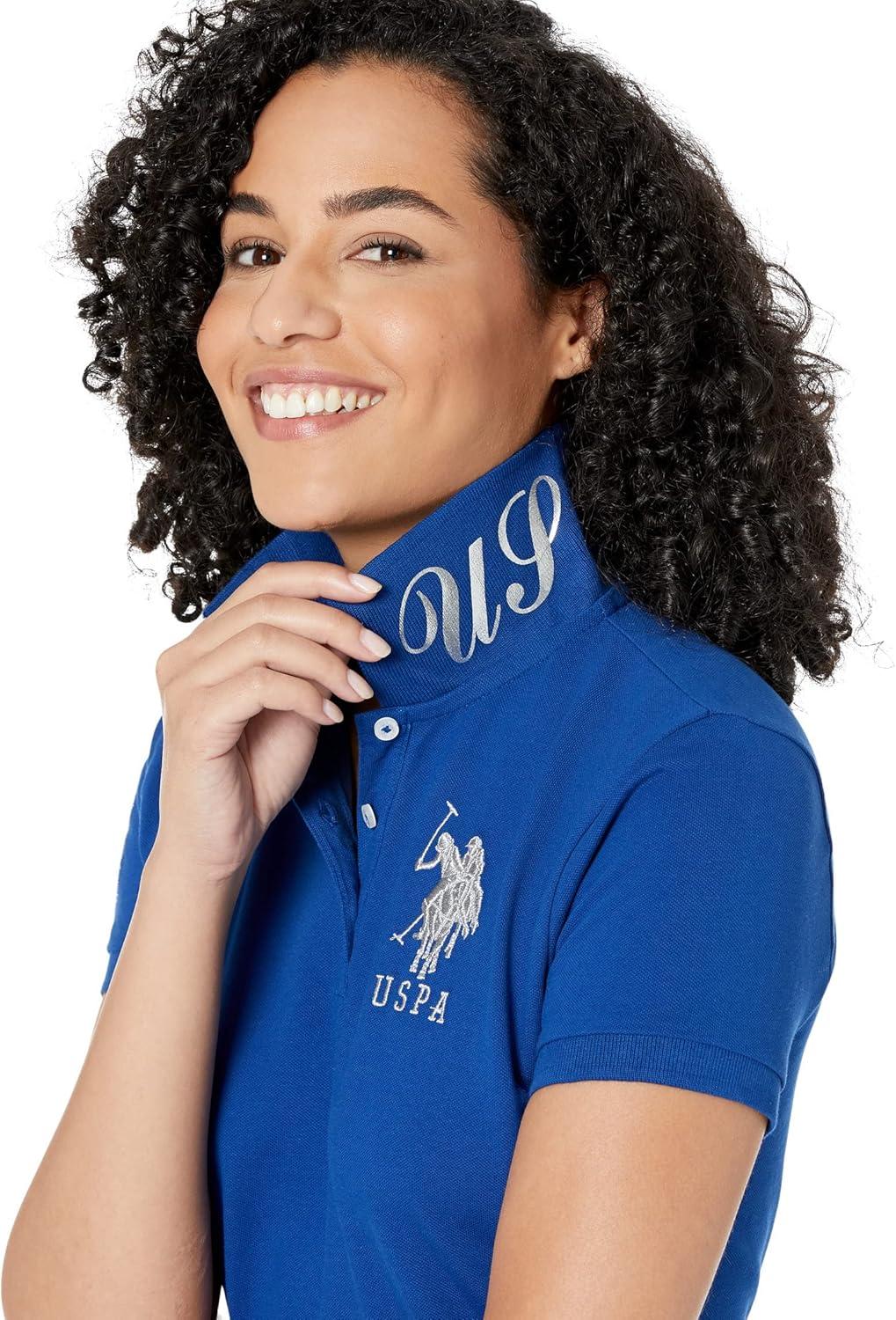 image:imageMetallic Print Polo Shirt by US Polo AssnSodalite Blue