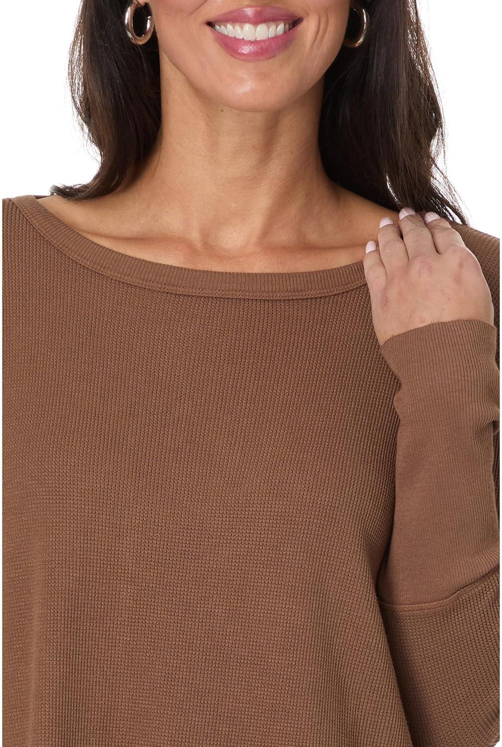 image:imageModODoc Womens Long Sleeve Oversize Top with Rib CuffsMaplewood