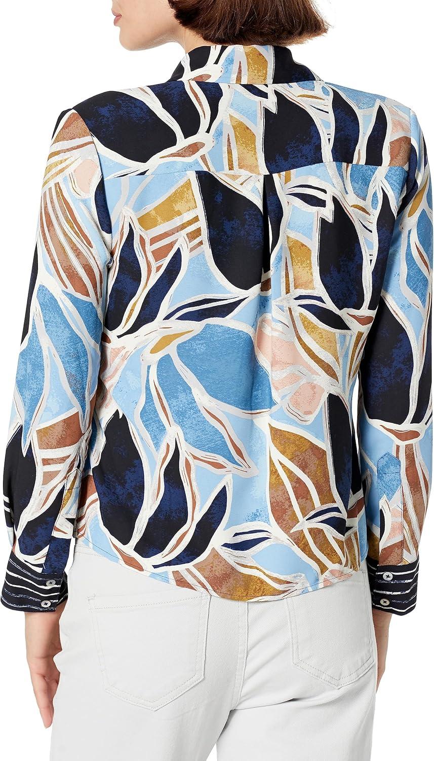 image:imageNICZOE Womens Petite Sapphire Shades ShirtBlue Multi