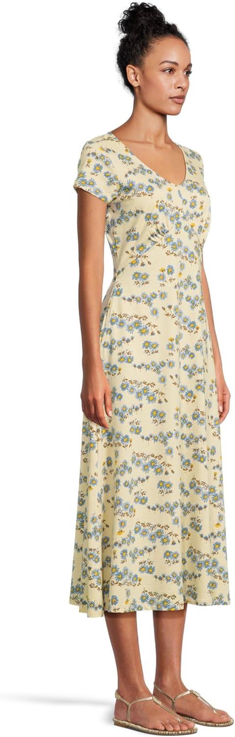 image:imageToadampCo Womens Rose Midi Short Sleeve DressBarley Daisy Print