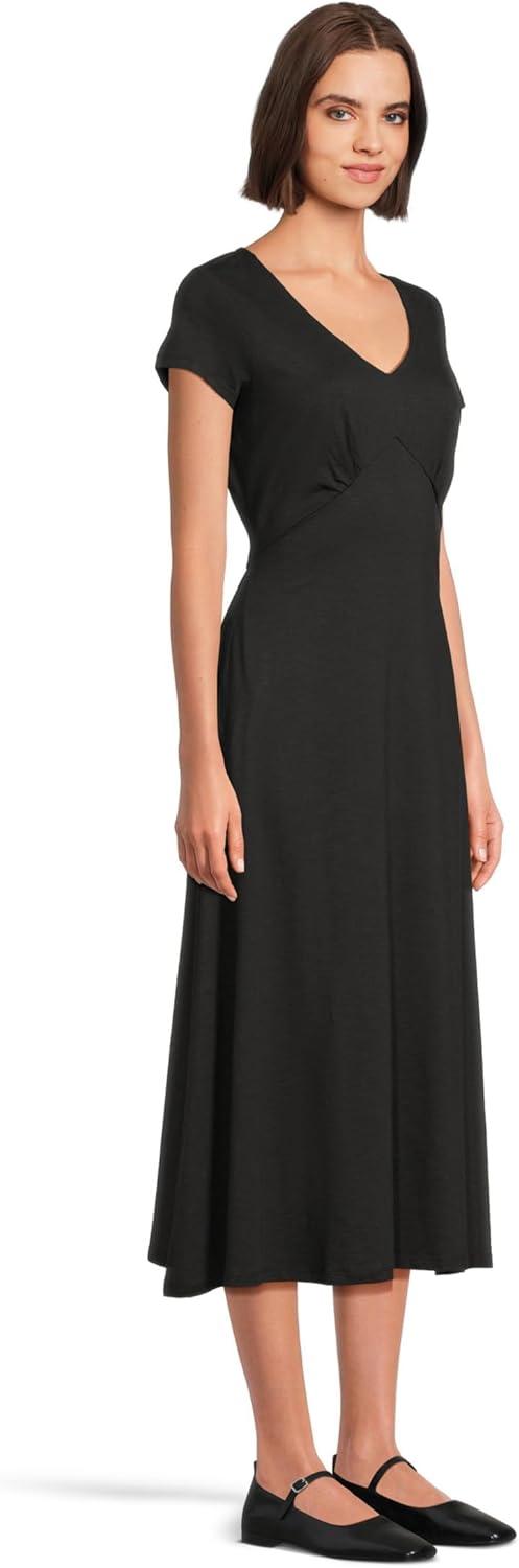 image:imageToadampCo Womens Rose Midi Short Sleeve DressBlack